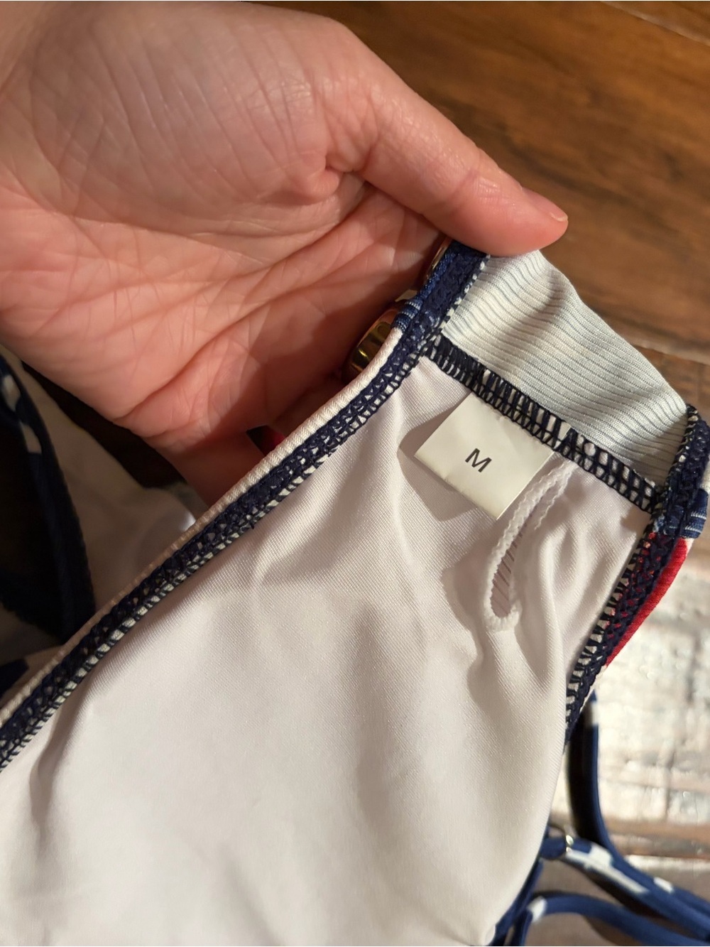 Stars & Stripes Ring-Detail Bikini - Blue/Red - Picture 8 of 8